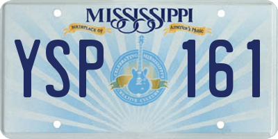 MS license plate YSP161