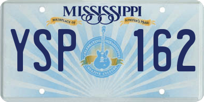 MS license plate YSP162