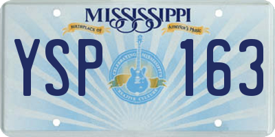 MS license plate YSP163