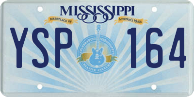 MS license plate YSP164