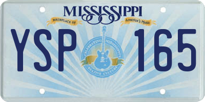 MS license plate YSP165