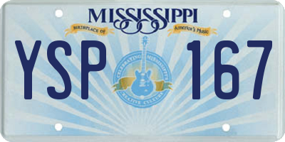 MS license plate YSP167