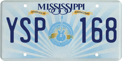 MS license plate YSP168