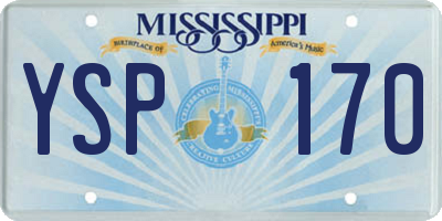MS license plate YSP170