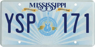 MS license plate YSP171