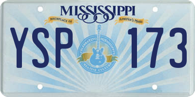 MS license plate YSP173