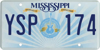 MS license plate YSP174