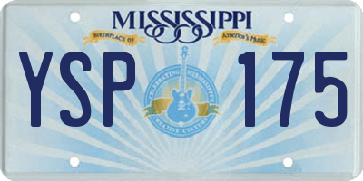 MS license plate YSP175