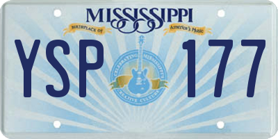 MS license plate YSP177
