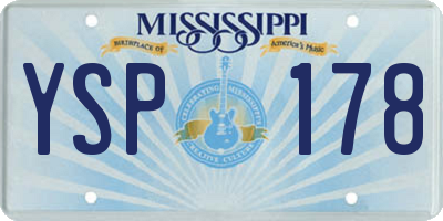 MS license plate YSP178