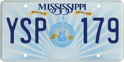 MS license plate YSP179