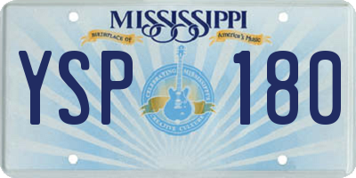 MS license plate YSP180