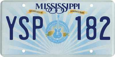 MS license plate YSP182