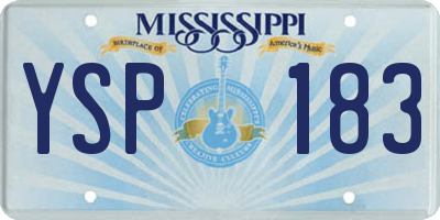MS license plate YSP183