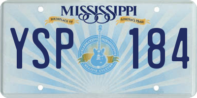 MS license plate YSP184