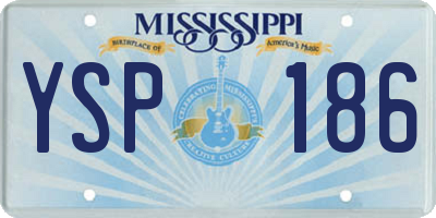 MS license plate YSP186