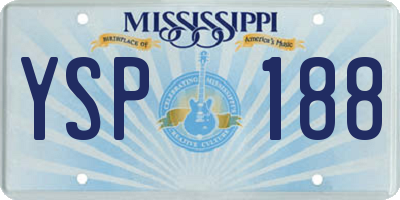 MS license plate YSP188