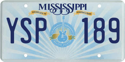 MS license plate YSP189