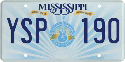 MS license plate YSP190