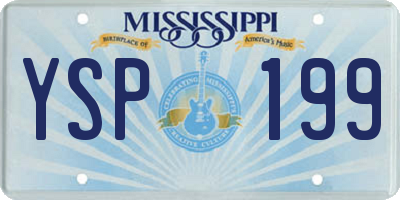MS license plate YSP199