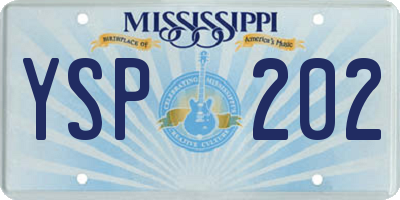 MS license plate YSP202