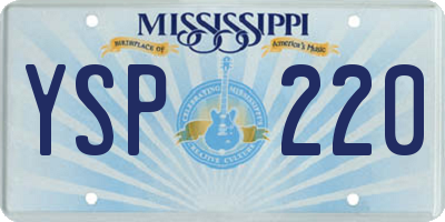 MS license plate YSP220