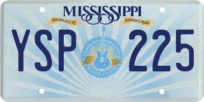 MS license plate YSP225