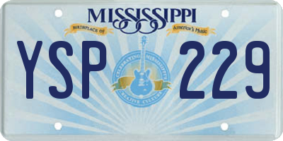 MS license plate YSP229