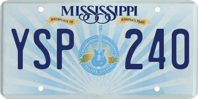 MS license plate YSP240
