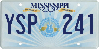 MS license plate YSP241