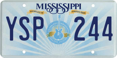 MS license plate YSP244