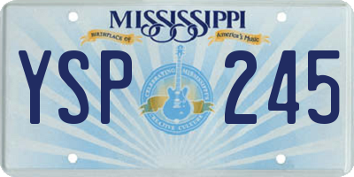 MS license plate YSP245