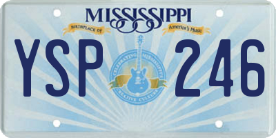 MS license plate YSP246