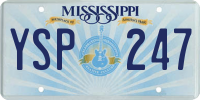 MS license plate YSP247