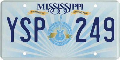MS license plate YSP249