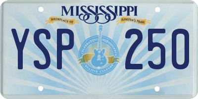 MS license plate YSP250