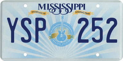 MS license plate YSP252