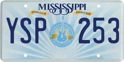 MS license plate YSP253