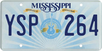 MS license plate YSP264