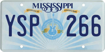 MS license plate YSP266