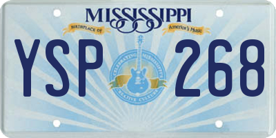 MS license plate YSP268