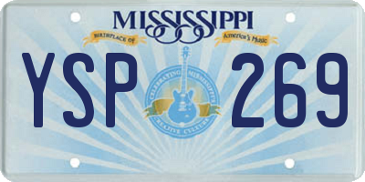 MS license plate YSP269