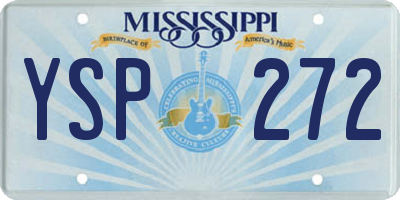MS license plate YSP272