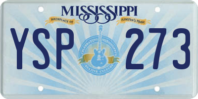 MS license plate YSP273