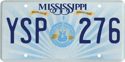 MS license plate YSP276