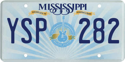 MS license plate YSP282