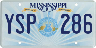 MS license plate YSP286