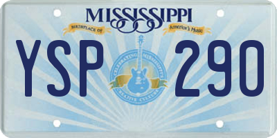 MS license plate YSP290