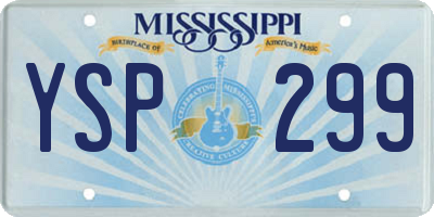 MS license plate YSP299