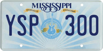 MS license plate YSP300
